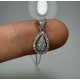 Teardrop Shape Diamond Necklace, 14K-18K Cluster Diamond Pendant, Pave Diamond Charm, Teardrop Diamond Charm, Drop Shape Pendant