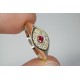 Evil Eye Ruby And Diamond Ring, 14K-18K Marquise Shape Signet Ring, Stackable Signet Ring, Ruby Signet Ring, Pinky Signet Ring