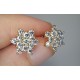 Big Snowflake Diamond Studs, Floral Diamond Earrings, 1.80ct Diamond Flower, Snowflake Diamond Earrings, Gorgeous Big Diamond Stud Earrings