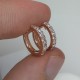 Big Diamond Hoops, Diamond Earrings, 14K Solid Gold Diamond Huggies, Thick Diamond Huggies