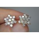 Big Snowflake Diamond Studs, Floral Diamond Earrings, 1.80ct Diamond Flower, Snowflake Diamond Earrings, Gorgeous Big Diamond Stud Earrings