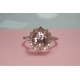 Morganite Vintage Engagement Ring, 14K Morganite And Diamond Wedding Ring, 7mm Natural Morganite, 1.2ct Brilliant Cut Morganite Bridal Ring