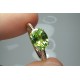 Oval Peridot Spiral Ring, 1.5ct Natural Peridot 14K Gold Ring, Twist Band Gemstone Ring, Thick Spiral Statement Ring, Green Gemstone Ring