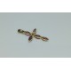 14K Solid Gold Diamond Cross, Marquise Shape Cross, Gemstone Cross Pendant, Diamond Cross Charm, Big Cross Charm, Rhodalite Cross Necklace