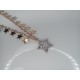 Multi Star Diamond Necklace, Celestial Diamond Pendant, 14K-18K Celestial Genuine Diamond Necklace, Shooting Stars Jewelry