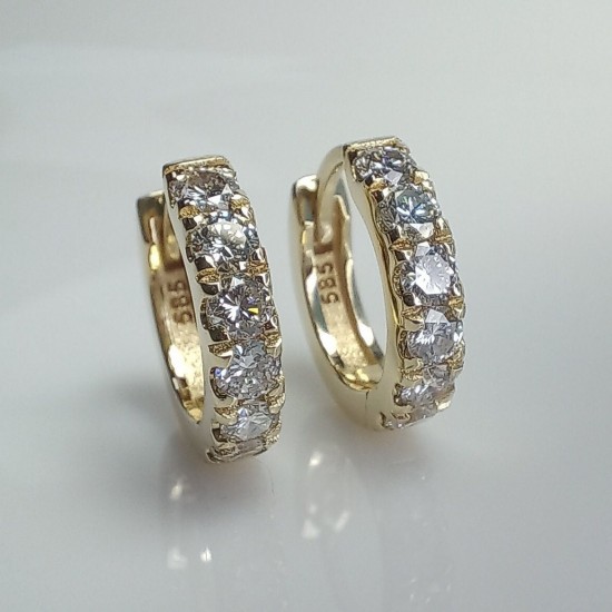 Thicker Diamond Huggies, Bold 0.85ct VS Diamond Earrings, Big Diamond Hoop Earrings, 14K Huggie Hoops, 18K Chunky Diamond Huggies