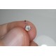 0.12ct VS clarity Diamond Charm, Tiny Diamond Pendant, 4mm Genuine Diamond Charm, Dainty Diamond Charm, Bezel Diamond