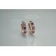 Big Thick Diamond And Ruby Huggies, Bold Diamond Earrings, 14K Huggie Hoops, Chunky Big Diamond Huggies, Natural Pigeon Blood Ruby Hoops