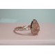 Pearcut Morganite Ring, Rose Gold Teardrop Morganite Engagement Ring, Vintage Teardrop Morganite And Diamond Ring, Valentine's Day Ring Gift