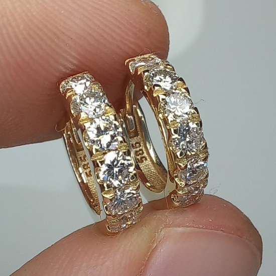 Thicker Diamond Huggies, Bold 0.85ct VS Diamond Earrings, Big Diamond Hoop Earrings, 14K Huggie Hoops, 18K Chunky Diamond Huggies