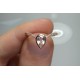 Morganite Curved Band, 14K Morganite Chevron Ring, Morganite V Ring, Stackable Pear Cut Morganite Bridal Ring, Stackable Diamond Ring