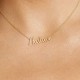 14K Name Necklace, Gold Name Charm, Name Pendant, Solid Gold Name, Customize Letter Necklace, Personalized Name