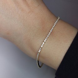 Dainty Diamond Tennis Bracelet, 14-18K Delicate Tennis Bracelet, 1.5mm Genuine Diamonds Bracelet, 1.10ctw Minimal Diamond Tennis Bracelet