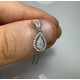 Teardrop Shape Diamond Necklace, 14K-18K Cluster Diamond Pendant, Pave Diamond Charm, Teardrop Diamond Charm, Drop Shape Pendant