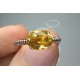 Oval Citrine Spiral Ring, 1.5ct Natural Citrine 14K Gold Ring, Twist Band Gemstone Ring, Thick Spiral Statement Ring, Yellow Gemstone Ring