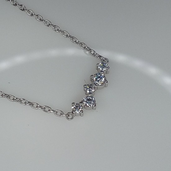 Cluster Diamond Pendant, 14K Floating Diamond Necklace, Tiny Diamond Charm, Prong Diamond Cluster, Delicate Diamond Necklace