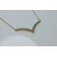 14K-18K Thick Chevron Necklace, Unique V Diamond Necklace, Marquise Shape Chevron Necklace, Bold Diamond Bar Pendant, V Shape Necklace