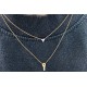 Trio Diamond Necklace, Triangle Diamond Necklace, 14K Solid Gold, Diamond Necklace Three Stone Necklace, Geniue Diamond Necklace