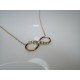 14-18K Infinity Diamond Necklace, Infinity Pendant, Bezel Diamond Infinity, Diamond Love Necklace, Forever Necklace