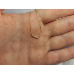 V Necklace, Chevron Necklace, 14K V necklace, V Diamond Necklace, Minimal V necklace, 14K Solid Gold, Tiny Necklace