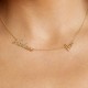 Two Name Necklace, Name Charm, 14K Name Pendant, Solid Gold Necklace, Customize Letters Necklace, Personalized Name