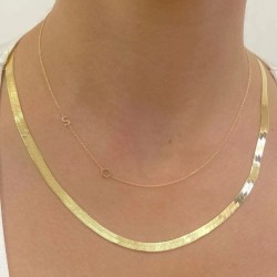 14K Gold Asymmetrical Multi Initial Necklace, İnitial Pendant, Letter Necklace, Asymetric Letter Chain, Customize Letter Necklace