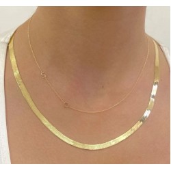 14K Gold Asymmetrical Multi Initial Necklace, İnitial Pendant, Letter Necklace, Asymetric Letter Chain, Customize Letter Necklace