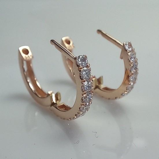 Big Diamond Hoops, Diamond Earrings, 14K Solid Gold Diamond Huggies, Thick Diamond Huggies