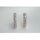 Big Diamond Hoops, Diamond Earrings, 14K Solid Gold Diamond Huggies, Thick Diamond Huggies