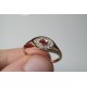 Evil Eye Ruby And Diamond Ring, 14K-18K Marquise Shape Signet Ring, Stackable Signet Ring, Ruby Signet Ring, Pinky Signet Ring