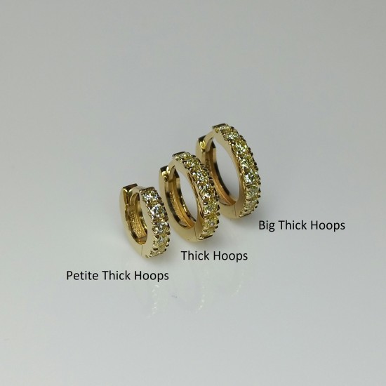 Yellow Diamond Thick Huggies, 14K-18K Bold Diamond Earrings, Fancy Intense Yellow Diamond Huggie Hoops, Chunky Big Genuine Diamond Huggies