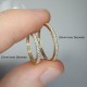 14-18K Large Diamond Hoops, 20MM Diamond Hoop Earrings, Large Diamond Hoops, Genuine Diamond Hoops, Thin Diamond Hoop Earrings