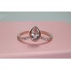 Morganite Curved Band, 14K Morganite Chevron Ring, Morganite V Ring, Stackable Pear Cut Morganite Bridal Ring, Stackable Diamond Ring